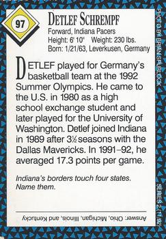 1992 Sports Illustrated for Kids #97 Detlef Schrempf Back