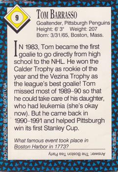 1992 Sports Illustrated for Kids #9 Tom Barrasso Back