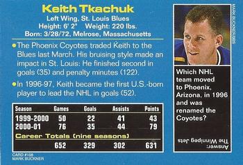 2001 Sports Illustrated for Kids #108 Keith Tkachuk Back