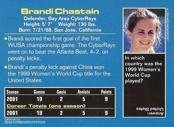 2001 Sports Illustrated for Kids #115 Brandi Chastain Back