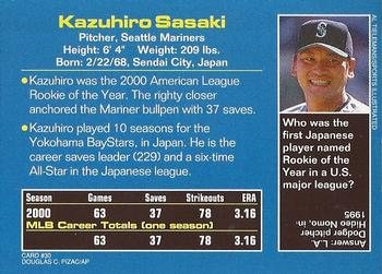 2001 Sports Illustrated for Kids #30 Kazuhiro Sasaki Back