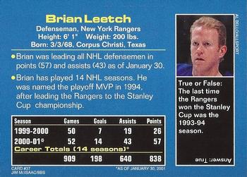 2001 Sports Illustrated for Kids #37 Brian Leetch Back