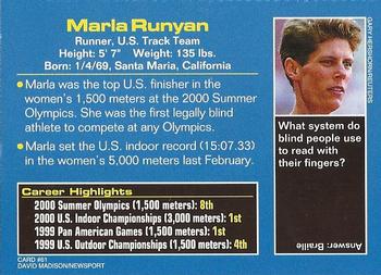 2001 Sports Illustrated for Kids #61 Marla Runyan Back