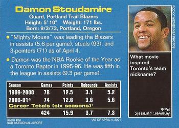 2001 Sports Illustrated for Kids #63 Damon Stoudamire Back