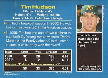 2001 Sports Illustrated for Kids #72 Tim Hudson Back