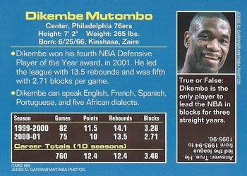 2001 Sports Illustrated for Kids #89 Dikembe Mutombo Back