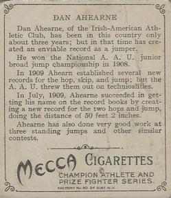 1910 Champions (T218) #NNO Dan Ahearne Back