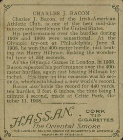 1910 Champions (T218) #NNO Charles Bacon Jr. Back