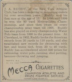 1910 Champions (T218) #NNO J.A. Ruddy Back