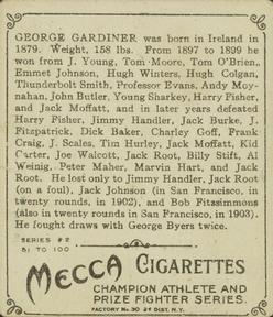 1910 Champions (T218) #NNO George Gardiner Back