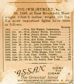 1910 Champions (T218) #NNO Battling Hurley Back