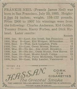 1910 Champions (T218) #NNO Frankie Neil Back