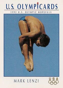 1992 Impel Olympicards: 1992 U.S. Olympic Hopefuls #36 Mark Lenzi Front