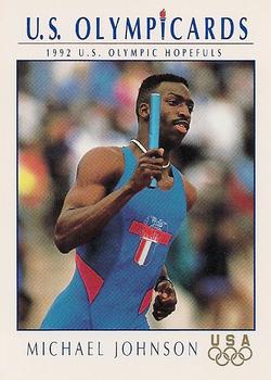 1992 Impel Olympicards: 1992 U.S. Olympic Hopefuls #87 Michael Johnson Front