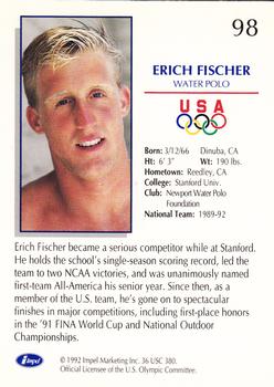 1992 Impel Olympicards: 1992 U.S. Olympic Hopefuls #98 Erich Fischer Back