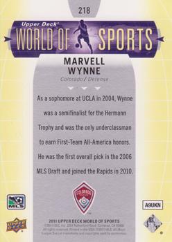 2011 Upper Deck World of Sports #218 Marvell Wynne II Back