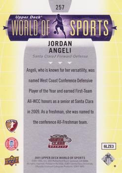2011 Upper Deck World of Sports #257 Jordan Angeli Back