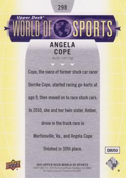 2011 Upper Deck World of Sports #298 Angela Cope Back