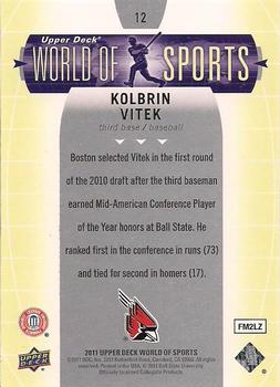 2011 Upper Deck World of Sports #12 Kolbrin Vitek Back