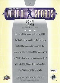 2011 Upper Deck World of Sports #15 John Lamb Back
