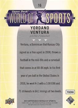2011 Upper Deck World of Sports #16 Yordano Ventura Back