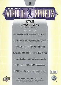 2011 Upper Deck World of Sports #19 Ryan Lavarnway Back