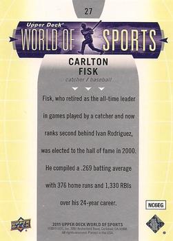 2011 Upper Deck World of Sports #27 Carlton Fisk Back