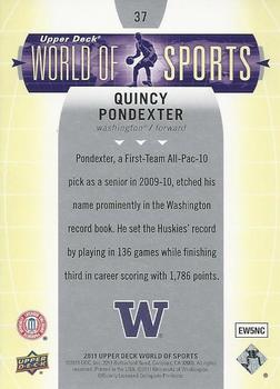 2011 Upper Deck World of Sports #37 Quincy Pondexter Back