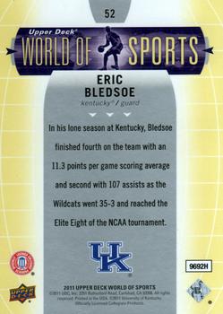 2011 Upper Deck World of Sports #52 Eric Bledsoe Back