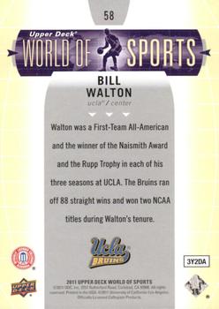 2011 Upper Deck World of Sports #58 Bill Walton Back