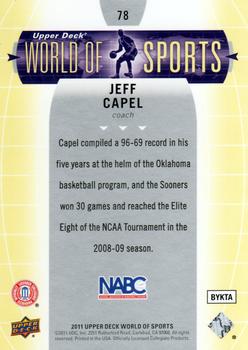 2011 Upper Deck World of Sports #78 Jeff Capel III Back