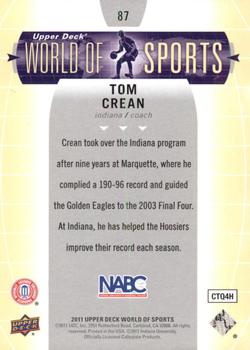2011 Upper Deck World of Sports #87 Tom Crean Back