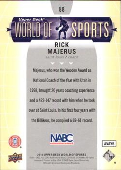 2011 Upper Deck World of Sports #88 Rick Majerus Back