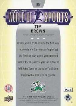 2011 Upper Deck World of Sports #95 Tim Brown Back