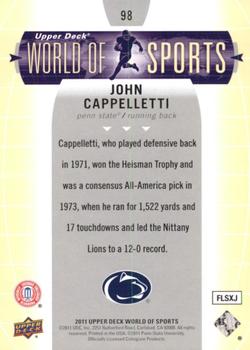 2011 Upper Deck World of Sports #98 John Cappelletti Back