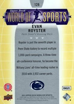 2011 Upper Deck World of Sports #126 Evan Royster Back