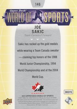2011 Upper Deck World of Sports #146 Joe Sakic Back
