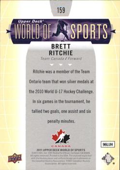 2011 Upper Deck World of Sports #159 Brett Ritchie Back