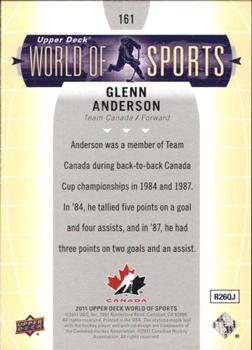 2011 Upper Deck World of Sports #161 Glenn Anderson Back