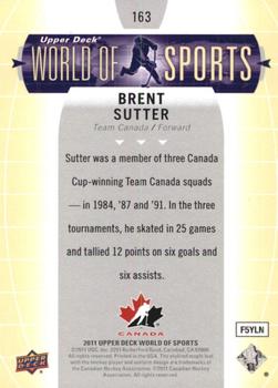 2011 Upper Deck World of Sports #163 Brent Sutter Back