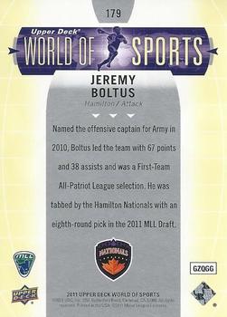 2011 Upper Deck World of Sports #179 Jeremy Boltus Back