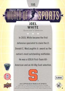 2011 Upper Deck World of Sports #195 Joel White Back