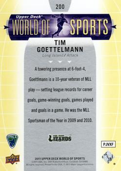 2011 Upper Deck World of Sports #200 Tim Goettelmann Back