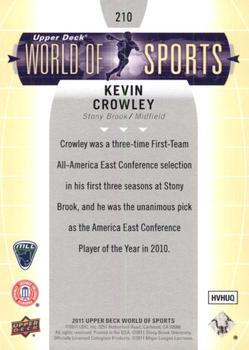 2011 Upper Deck World of Sports #210 Kevin Crowley Back