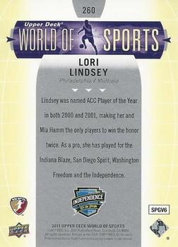 2011 Upper Deck World of Sports #260 Lori Lindsey Back