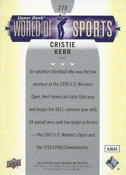 2011 Upper Deck World of Sports #273 Cristie Kerr Back