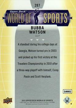 2011 Upper Deck World of Sports #287 Bubba Watson Back