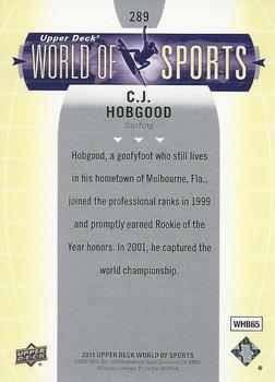2011 Upper Deck World of Sports #289 C.J. Hobgood Back