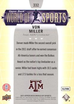 2011 Upper Deck World of Sports #332 Von Miller Back