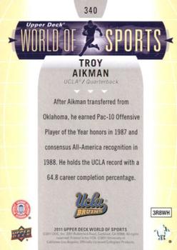 2011 Upper Deck World of Sports #340 Troy Aikman Back